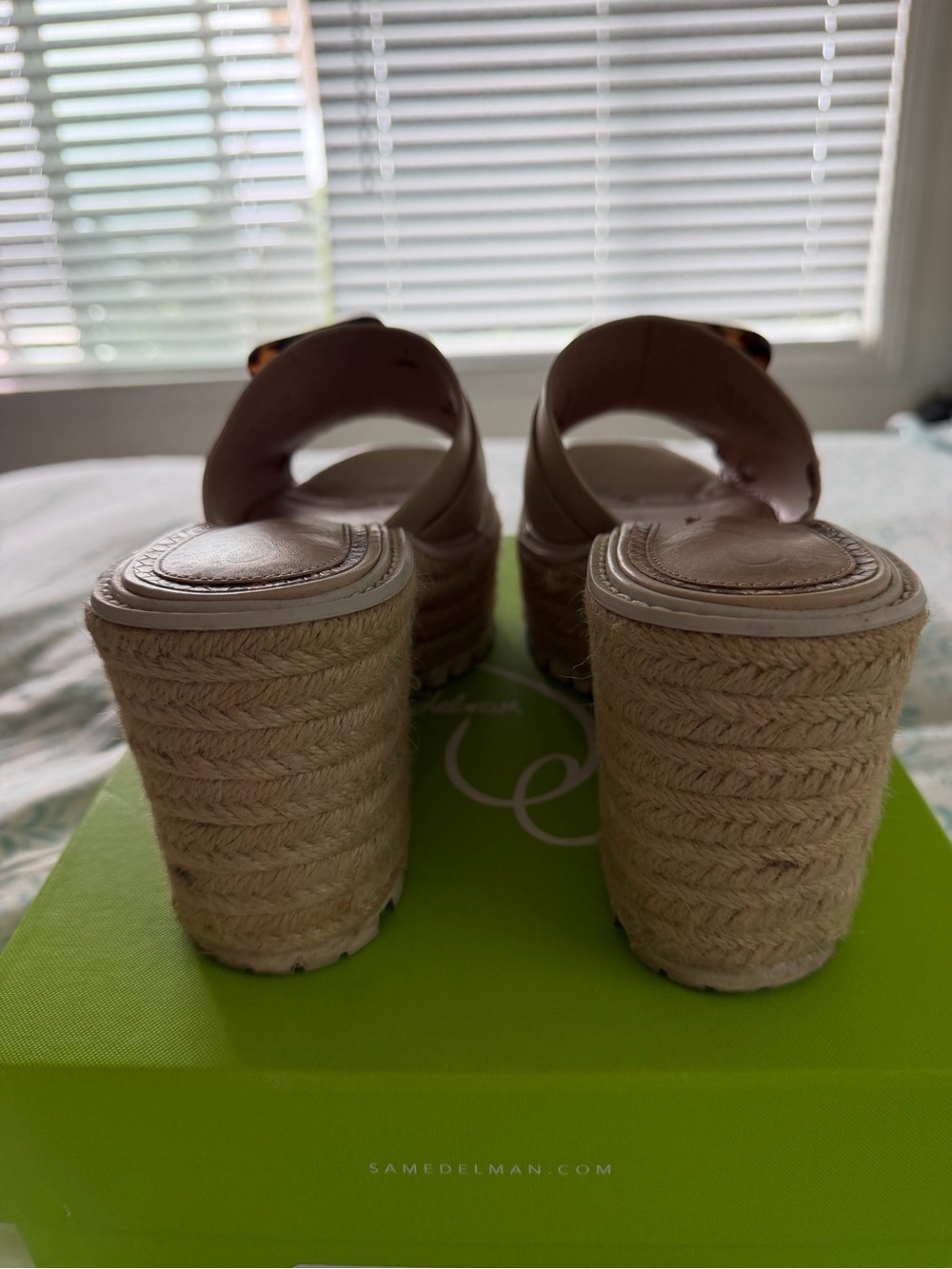 Sam Edelman Liv Sand Leather Platform Slide — Cream - Picture 2 of 8